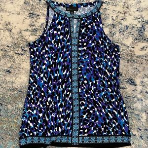 INC PETITE M animal print sleeveless tank top